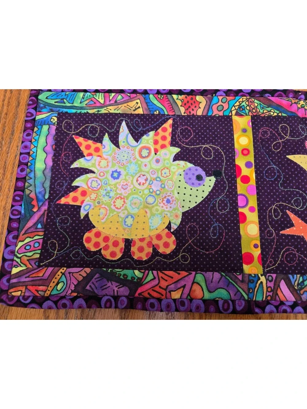 Vtg Handmade Quilted Table Runner Hot Plate Mat 26